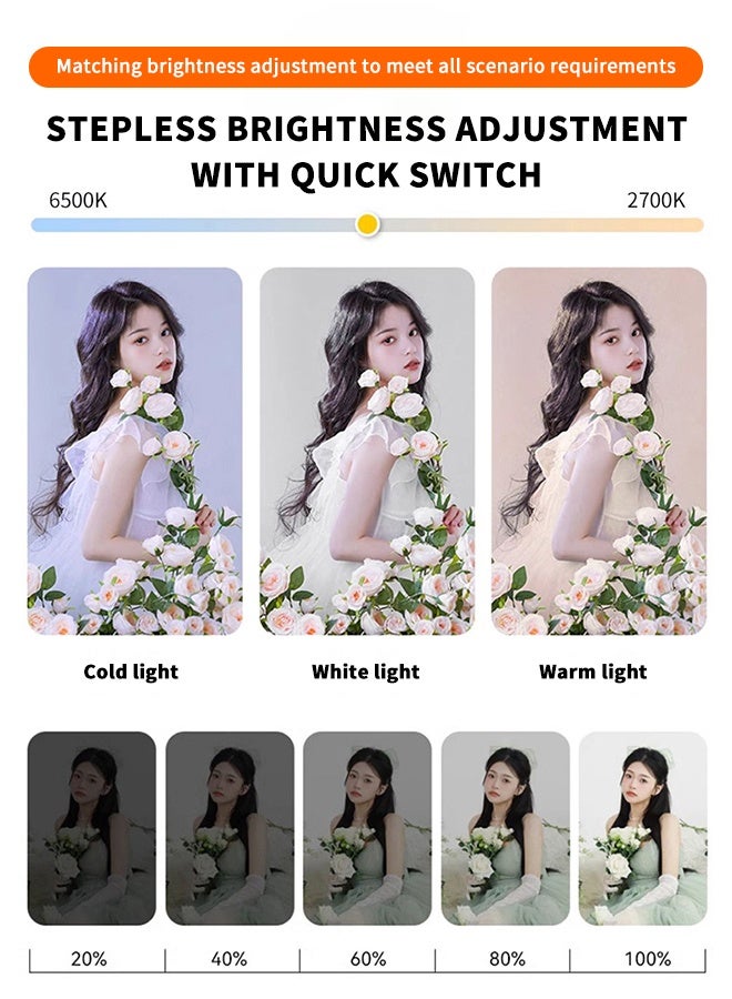 مصباح فيديو LED ضوء النهار 300 واط 5600 كلفن، قابل للتعتيم بنسبة 5-100٪ مع تحكم عن بعد وتطبيق، مصباح استوديو Bowens Mount للبث المباشر والتصوير الفوتوغرافي وإنتاج الفيديو - Image 3